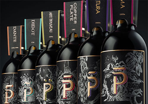 Typo-Wine Synaesthesia: LadyPenguin “P” Wine tasting set | Jansword Design | Muse Awards
