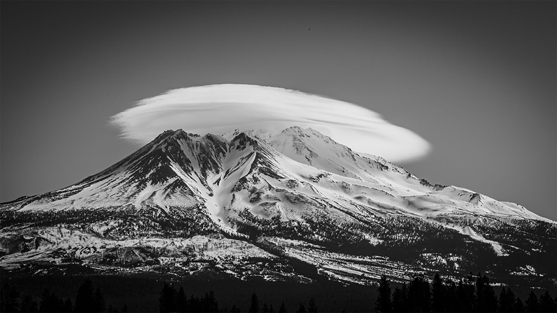 Lenticular Cloud Over Mount Shasta