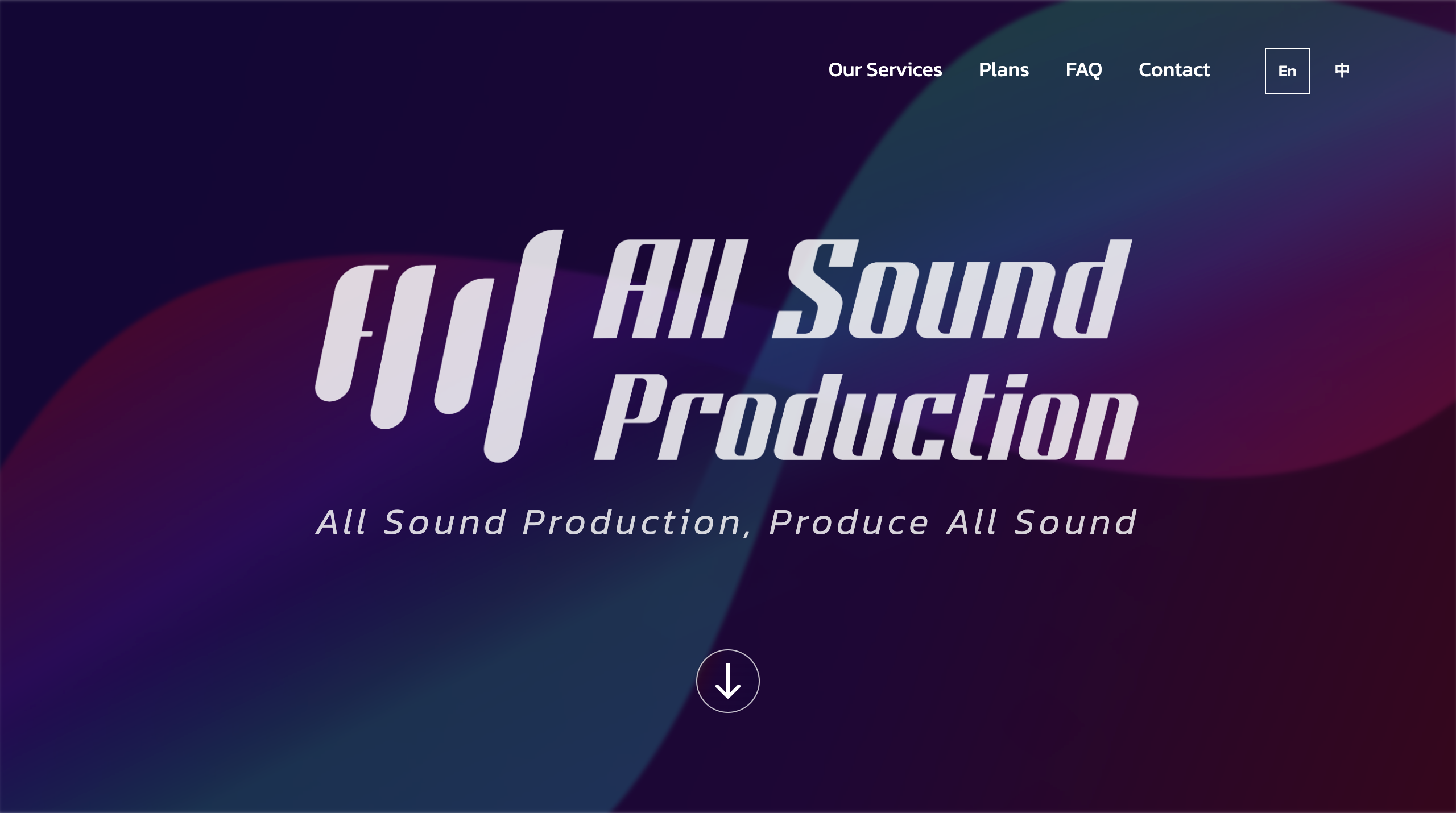 All Sound Production Website | London Design Awards