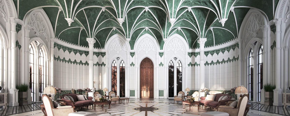 Lobby Design - Gothic Style | Rana Barakat