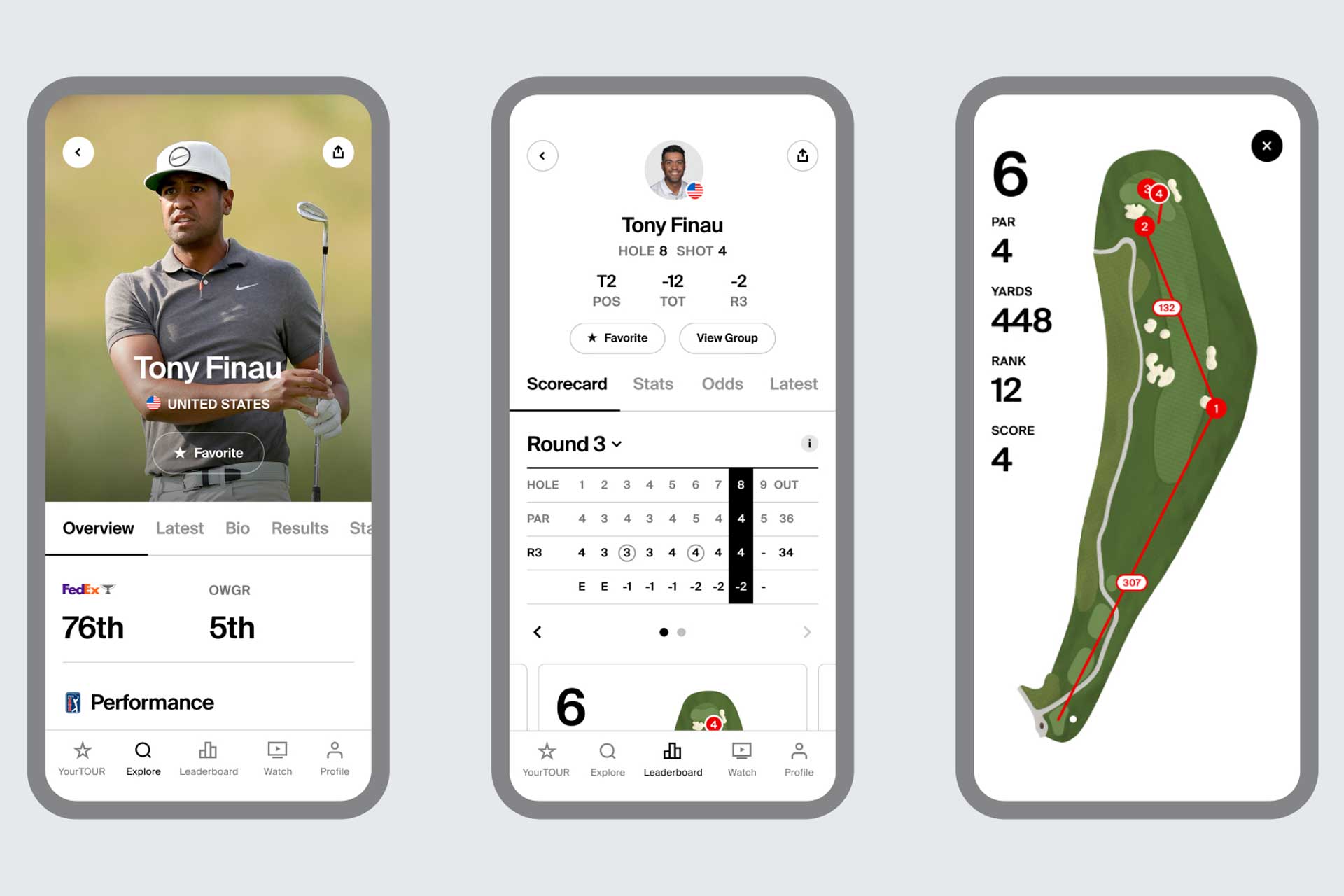 PGA TOUR Mobile App | Work & Co and PGA Tour